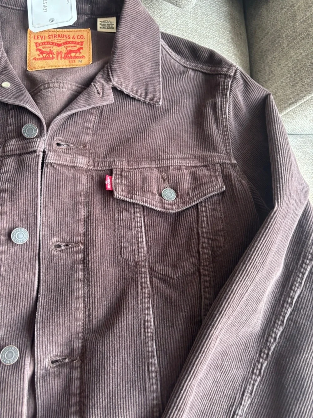Levi's Dark Brown Corduroy Truck Jacket - Picture 6 of 14